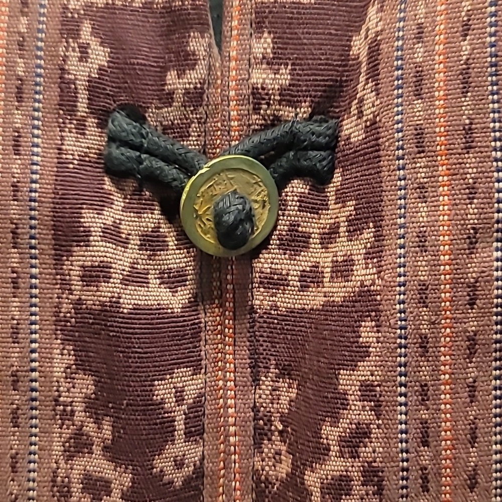 Vintage Patterned Brown and Mauve Vest Size Medium - Picture 7 of 7